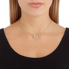 SWAROVSKI SWAN Gradient Gold Swan Necklace Female Clavicle Necklace Female Gift Mother Gift Girlfriend Gift Lover Birthday Gift School Gift Christmas Gift Wedding Gift - Ombre - View 2