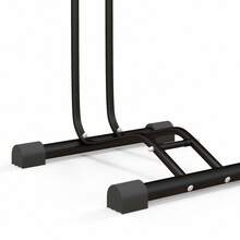 SPORTNOW Bike Rack, Vertical And Horizontal Bike Stand, Bicycle Storage Stand With Adjustable Hooks For 24"-29" And 700c Bikes For Garage Indoor Outdoor Use, Black - Black - View 7