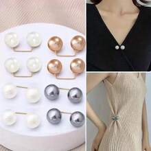 2pcs Pearl Jeans Ankle Clip, Chest Anti Light Needle, Anti Stepping Slipper Buckle, Pants Length Adjuster - Multicolor - View 24