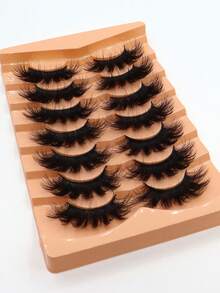 7 Pares/Pacote, DL02 Cachos Russos D, Cílios Inteiros, Ferramentas de Maquiagem para Olhos Naturalmente Volumosos, São Muito Grossos, Encaracolados e Bagunçados, Aumentam o Tamanho dos Olhos, Adequados para Festa, Palco, Performance, Cosplay, Cílios Inteiros, Cílios Completos, Ferramentas de Maquiagem para Extensão de Cílios, Cílios Volumosos Independentes, Muito Grossos e Muito Encaracolados Naturalmente