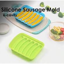 Silicone Sausage Mold - DIY Children's Hot Dogs Baking Mold For Egg And Baby's Supplementary Food, Ice Candy Jelly Chocolate Mould - Blue - View 6