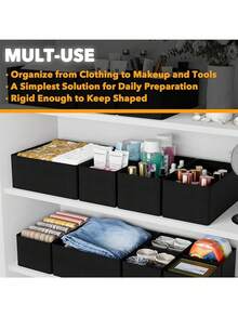 3pcs Foldable Fabric Storage Box, Simple Style, Foldable Fabric Storage Box, Wardrobe, Dressing Table, Drawer Partition Storage Basket, Underwear And Bra Decoration, Autumn Decoration, Festival Decoration, Room Decoration, Home Decoration, Bedroom Decoration