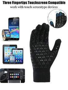 3pcs Balaclava Ski Mask And Anti-Slip Touchscreen Knit Gloves, Winter Windproof Face Mask, Suitable For Cold Weather, Wool Balaclava Neck Warmer, Windproof Winter Face Mask, Boys Girls Wool Ski Mask - 3PCS - View 6