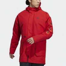 CNY Series Training Print Hooded Fleece-Lined Woven Jacket Men Tops Light-Scarlet - Nhiều màu - Xem 3