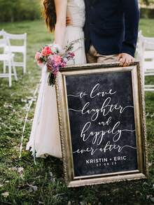 Individuelle Hochzeit Willkommens-Schilder und Weihnachts-Aufkleber | Personalisierte Namen - für Spiegel, Acryl-Tafeln, Kartons - Hochzeit Spiegel Aufkleber