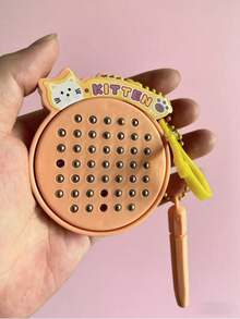 1pc Cute Cat Magnetic Steel Ball Painting Board; Fun Stress Relief Keychain Pendant, Graduation Gift; Easter Gift, Birthday Gift, Eid Al-Adha, Graduation Season, Christmas Gift, Collectible Toy Accessory, Random Color - Multicolor - View 10