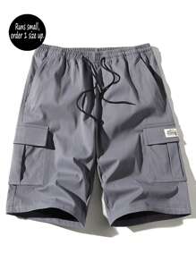 Men's Loose Casual Lightweight Cargo Shorts, Runs Small, Order 1 Size Up