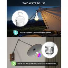 A60 Rechargeable Light Bulb With Remote Control, USB Charging, Type-C Interface, DC 5V, RGB Color Changing & 3 Color Temperatures, 11 Colors Optional, Dimmable Bulb With Timer Function – Suitable For Home Decoration, Ambient Gatherings, Bedrooms, Households And Camping, Compatible With Wireless Table Lamps