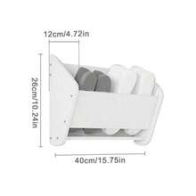 Length Wall Mounted Shoe Rack - Shoe Rack Drain And Moisture-Proof - White - View 8