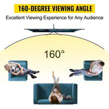 Tripod Projector Screen With Stand 70 Inch 16:9 4K HD Projection Screen Stand Wrinkle-Free Height Adjustable Portable Screen For Projector Indoor & Outdoor For Movie, Home Cinema, Gaming, Office - Black and White - View 3
