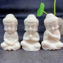 7.5厘米/2.95英寸 x 4.7厘米/1.85英寸佛像硅胶模具，适用于DIY蜡烛制作、工艺品制作、蜡模，材质：硅胶 - 彩色 - 查看 8