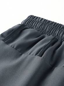 2pcs Outdoor Sports Running Pants Fitness Shorts With Side Pockets Spring - Dark Grey - View 5