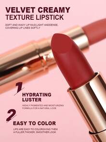 HANDAIYAN 4g Moisturizing Waterproof Long-Lasting Natural Lipstick, Suitable For Halloween, Christmas, Autumn/Winter, Makeup Parties, Fashion, Campus, Daily Wear