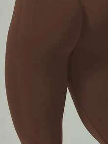 1 Piece Women's Black Solid Color Seamless Lift Bottoms, Peach Hip-Shaping Yoga Fitness Pants, Sports Trousers For Daily Casual Wear, High Price, Stable, Comfortable, Simple And Professional