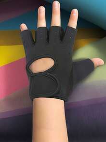 1 Pair Of Men's And Women's Half-Finger Fishing Fitness Weightlifting Gloves For Outdoor Sports, Cycling Shock Absorption Riding Gloves