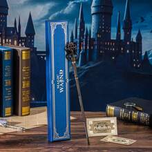 Warner Bros Bacchetta magica di Harry Potter - Bacchette dei personaggi del film ufficialmente autorizzate, realizzate in resina con anima in metallo incorporata per maggiore durabilità e resistenza alla rottura [Garanzia di autenticità] - Bacchetta di Lucius Malfoy, bacchetta di Hermione Granger. Perfetta per feste, esibizioni, cosplay, collezioni e regali