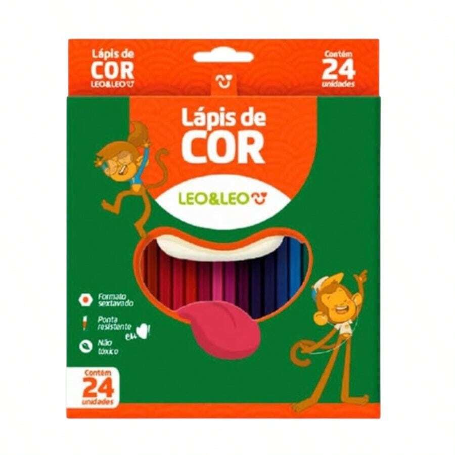 School Colored Pencils Box With 24 Colors - 杏色 - 查看 1