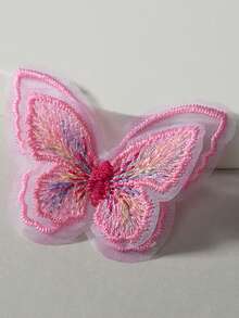 12 pachete de aplicații fluture dublu strat, 2,4 in - etichete fluture din organza brodată din dantelă, ornamente cu fluturi din material textil multicolor, consumabile de cusut pentru rochie de mireasă, meșteșuguri DIY - Multicolor - Vizualizare 13