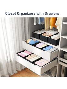 3pcs Foldable Fabric Storage Box, Simple Style, Foldable Fabric Storage Box, Wardrobe, Dressing Table, Drawer Partition Storage Basket, Underwear And Bra Decoration, Autumn Decoration, Festival Decoration, Room Decoration, Home Decoration, Bedroom Decoration