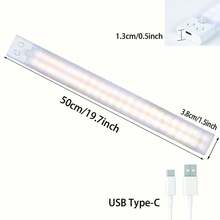 1 pieza Luz LED ultradelgada con sensor de movimiento y iluminación regulable de 3 colores, instalación inalámbrica con clip, ideal para gabinetes, armarios, estanterías y escaleras.