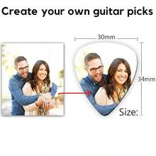 1pc Customized Guitar Pick, Personalized Photo & Text Logo Guitar Pick, ABS Shape Stable & Durable, Heart & Large Triangle Guitar Pick, Suitable For Electric Guitar, Bass & Acoustic Guitar - Multicolor - View 8