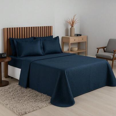 LuckBaby Cobre Leito Colcha Cama Casal Padrão Matelado Avulso 1 Peça