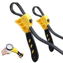 Local Warehouse Arrive In Three Rubber Strap Wrench Set, 2PCS Oil Filter Wrenches With Max Diameter 4" & 6", Adjustable Wrench For PVC Joints Shower Heads Faucets, Jar Opener Pipe Wrench For Plumbers Mechanics