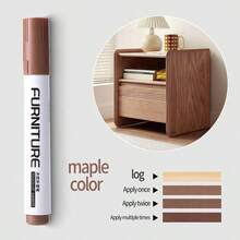 1pc Wood Grain 12-Piece Touch Up Markers, Repair Pens For Restoring Scratches & Chips On Hardwood Composite Flooring, Waterproof & Smudge-Proof Filler Pen, Scratch Repair Marker