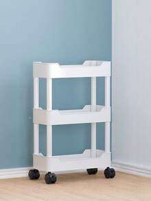 1 szt. Wózek łazienkowy Slim Storage, ruchoma wąska półka podłogowa - Wielokolorowe - Zobacz 6