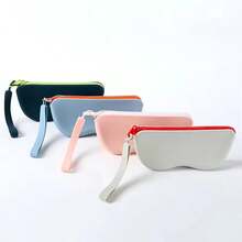 1 Piece Of Silicone Zipper Glasses Case Storage Bag, Waterproof, Dust-Proof, Multi-Purpose Small Dust-Proof Sundries Glasses Box, Silicone Material Protects Lenses, Not Afraid Of Scratches, Fashionable And Convenient Travel Hand-Held Silicone Glasses Bag. Bag, Makeup Bag, Toiletry Bag, Desk Organiser, Cosmetic Bag, Makeup Pouch, Make Up Organizer, Vanity Accessories, Make Up Pouch, Make Up Bags, Jewellery Box, Pouch, Makeup Brush Holder, Brush Holder, Perfume Organiser, Pouch Bag