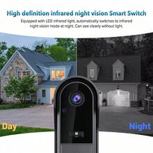 Wireless WiFi Doorbell Camera With 2-Way Audio Intercom Video Camera Door Bell Chime TUYA