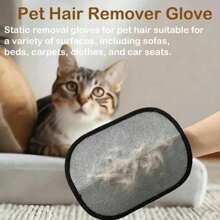 1/2PCS Colorful Electrostatic Pet Hair Removal Gloves - Reusable Strong Grooming Gloves For Cats & Dogs, Hair Remover For Couch, Furniture, Carpet, Car Seats & Clothing
