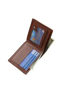 New Short Men's Wallet Retro Youth Ultra-Thin Wallet Student New Multifunctional Card Case Men's Wallet - Black - View 7
