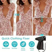 Fine Stitch Gun Stitchy Mini Stitch Gun Quick Clothing Fixer For Clothes, Micro Tagging Gun For Clothing With 6 Fine Needles & 1000 Pcs Fasteners, Speedy Sticky Sewing Gun Hemming Tool