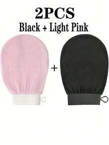 1pc Deep Exfoliating Gloves, Smooth & Radiant - Body Scrub Bath & Shower - Cleans Dead Skin Dry - Gentle Yet Effective Exfoliating Gloves, Korean Exfoliating Gloves, Clearly Removes Dead Skin, Ideal For Spray Tanning Or Keratosis Pilaris, Made Of 100% Viscose Fiber Body Scrub Pouch, Bag, Storage Box, Hair Clip - Multicolor - View 4