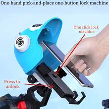1pc Bicycle Phone Holder, Motorcycle Phone Holder, Cartoon Helmet Phone Holder Universal, Suitable For Motorcycles, Bicycles, Electric Vehicles, Sunshade, Rain Proof, Shockproof, Windproof Phone Holder - Multicolor - View 6