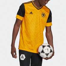 Camiseta de local de manga corta con cuello en V del Wolverhampton Wanderers FC para la temporada 20/21, de color negro y amarillo, para hombres - Multicolor - Ver 5