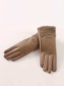 Women's Warm Gloves For Autumn/Winter, Thickened Thermal Lined, Touchscreen, Windproof, Motorcycle/Cycling Gloves - Multicolor - View 14
