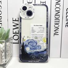 Funda de Teléfono de Arte Estético de Van Gogh Compatible con  16 15 14 13 12 11 Pro Max XS X XR SE 78 Plus Mini Funda Girasoles La Noche Estrellada, Funda Compatible con  17,  17 Pro,  17 Pro Max - 04 - Ver 10