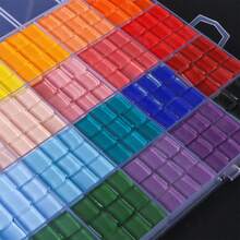 720PCS/Box Vibrant Glass Mosaic Tiles - Premium Square Craft Decorative Pieces For Creative Art, Painting, Handmade Jewelry, And DIY Projects - Multicolor - View 7