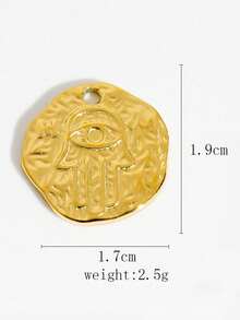 1pc Minimalist Geometric Stainless Steel 18K Gold Plated Pendant Necklace, DIY Jewelry Accessory