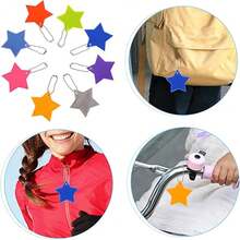 20/40pcs Reflective Star Outdoor Sports Pendant, Suitable For Night Travel, High Visibility Reflective, Backpack, Bag Pendant, Keychain Accessory - Multicolor - View 8