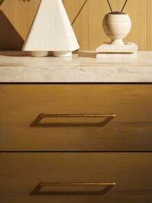 1 Pc Zinc Alloy Modern Minimalist American Imitation Gold/Bronze Color Handle Is Suitable For Drawers, Bedside Tables, Storage Cabinets, Wardrobes, Cabinet Door Handles, And Furniture Hardware Accessories