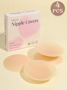 Women's Solid Box Breathable Nipple Covers, Invisible Seamless Pasties, Waterproof Sweatproof Non-Slip Adhesive Bra, Backless Bra Stickers, Reusable Washable Bra Accessories Suitable For Wedding Dress, Sleepwear, Workwear, Swimwear, Dresses, Bikini, Backless Outfits, Sports Bras - Multicolor - View 17