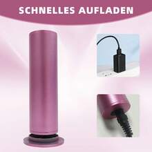 电动磨脚器、电动足部老茧去除器、电动修脚机、可调速、附带 20 张替换砂纸、足部美容工具，适用于男性和女性，可去除老茧、硬化皮肤和脚跟龟裂 - 玫紅色 - 查看 4