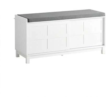 Schuhschrank Buffet Küchenschrank Sideboard mit Schiebetüren Schrank Aufbewahrungsschrank Kommode Weiß BHT ca. 80x85x40cm A+