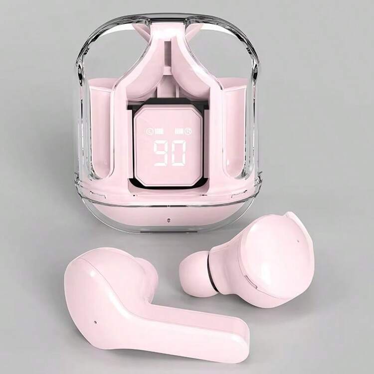 全新 Tws 无线蓝牙耳机透明电源数字显示立体声耳机蓝牙耳机无线 LED 数字显示耳机适用于所有智能手机 - 均碼 - 查看 7