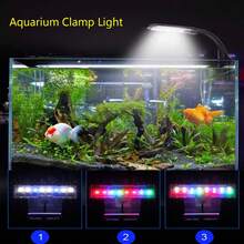 迷你 USB 水族箱 LED 夾燈，魚缸裝飾燈，水生植物照明，多模式可調光，全光譜，5V，適用於魚缸 - 緊湊型桌面水生植物照明 - 彩色 - 查看 3