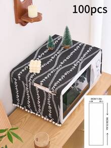 1 件橙色条纹花卉印花微波炉防尘罩，复古乡村风格厨房电器防尘罩，适合日常使用、节日、厨房用具、小家电、空气炸锅、烤箱，四季皆宜 - 彩色 - 查看 19