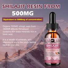 B BEWORTHS Himalayan Shilajit Resin Liquid Drops (600mg Pure Shilajit) | 6-In-1 With Ashwagandha, Ginseng, Turmeric | Supports Immune, Gut, Brain Health & Boost Energy | For Adults - 1 bottle - 查看 6